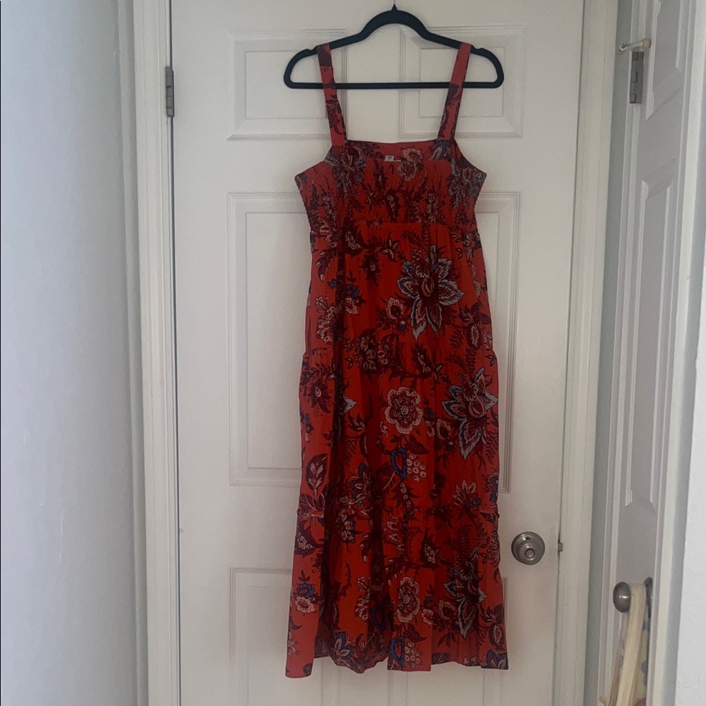 RHODE Orange Floral Maxi Dress - Picture 6 of 7